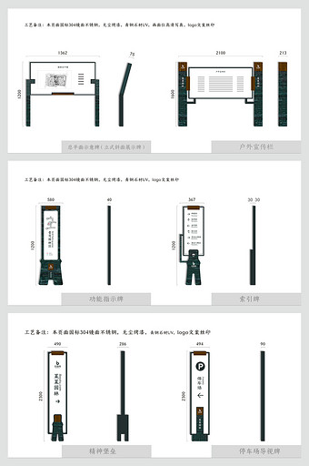 中式园林青铜石材UV标识标牌VI导视系统图片