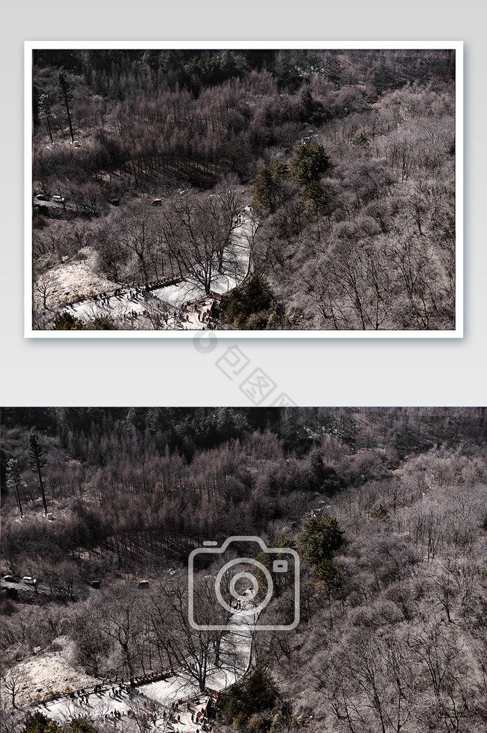 北岳恒山冬日银色风景摄影图图片图片