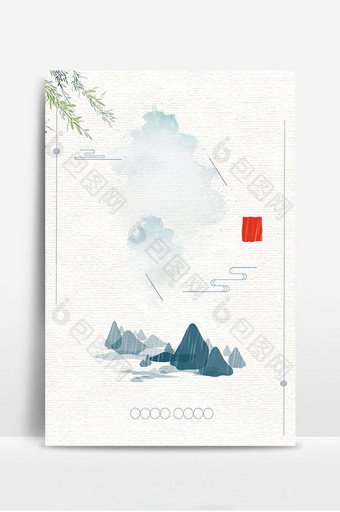 中国风淡雅水墨背景图片
