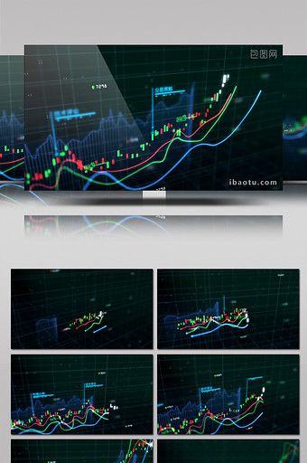 证券股票交易金融指数栏目片头动画AE模板图片