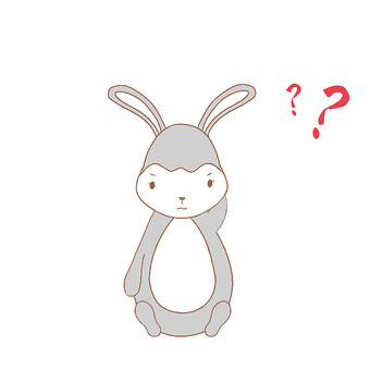 灰兔疑惑表情动图gif