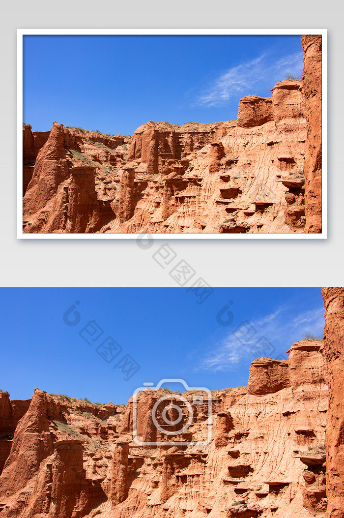 新疆温宿大峡谷丹霞山地貌摄影图