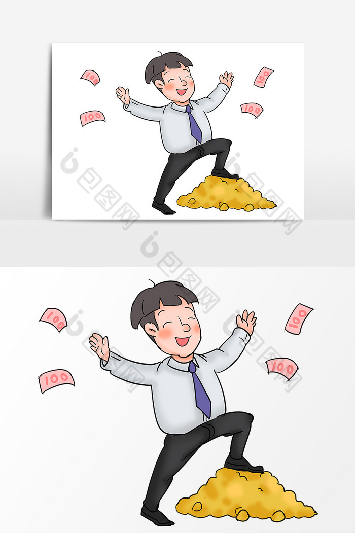 撒钱的男人形象png下载-包图网