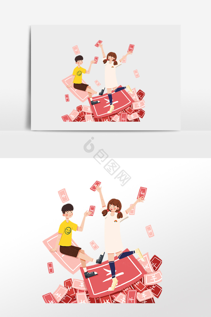 撒钱图片-撒钱素材免费下载-包图网