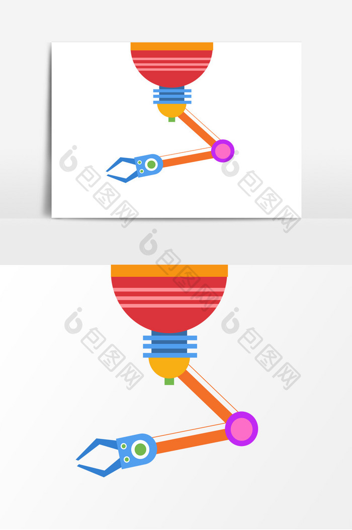 机械臂卡通装饰元素
