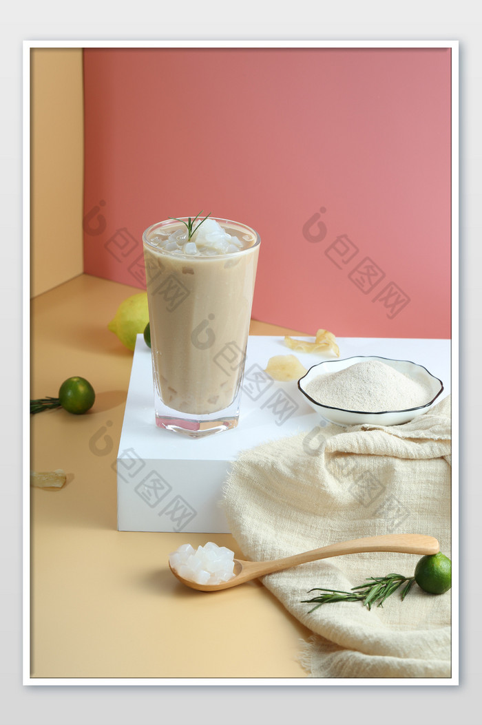 高清饮品美食椰果奶茶摄影图图片图片