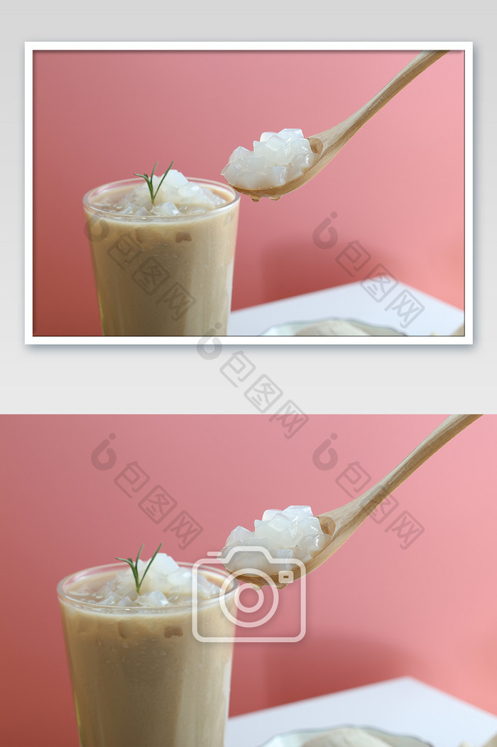 高清饮品美食椰果奶茶摄影图片