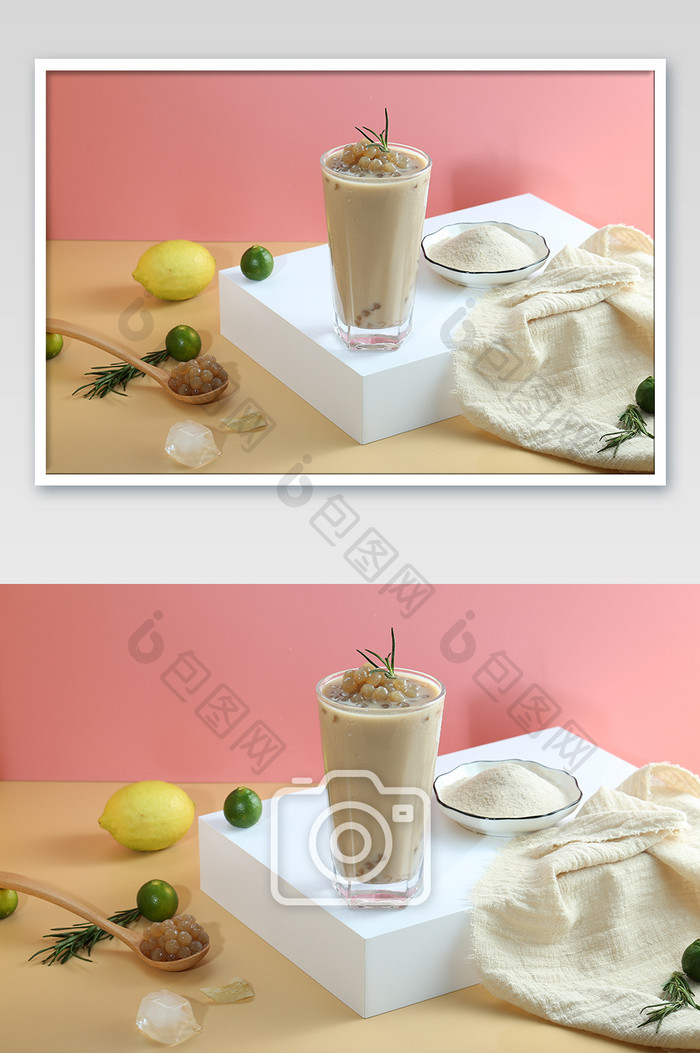 高清饮品美食珍珠奶茶摄影图片