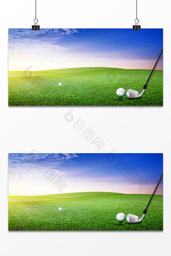 高尔夫球场草原背景图片
