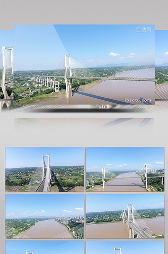 航拍高速路大桥大气长江跨江大桥合江图片