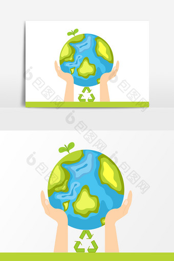 除甲醛环保地球可循环保护环境公益手绘矢量图片