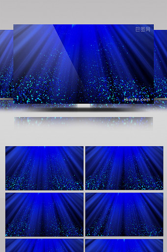 梦幻蓝色粒子舞台背景图片