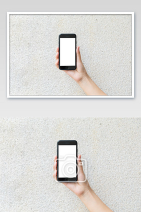 单手握手机展示摄影图片