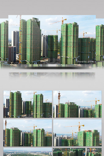 4K航拍城市在建房地产楼盘项目图片