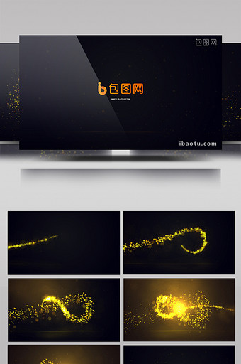 炫美的快速粒子logo揭示AE模板图片