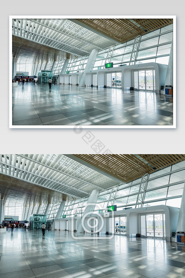机场室内建筑明亮摄影图片
