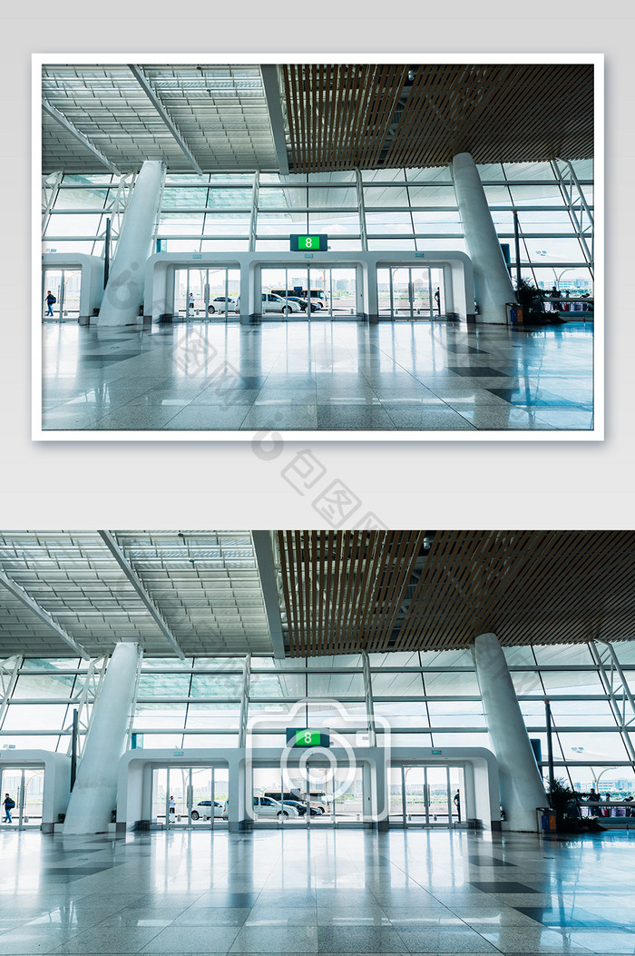 机场候机厅建筑空间摄影图片