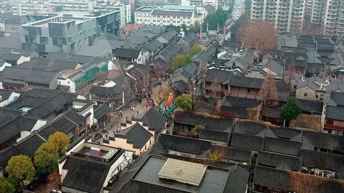 航拍南京地标建筑老门东历史文化街区