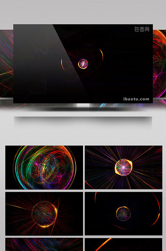 五彩动感粒子线条球星展示晚会婚礼背景视频图片