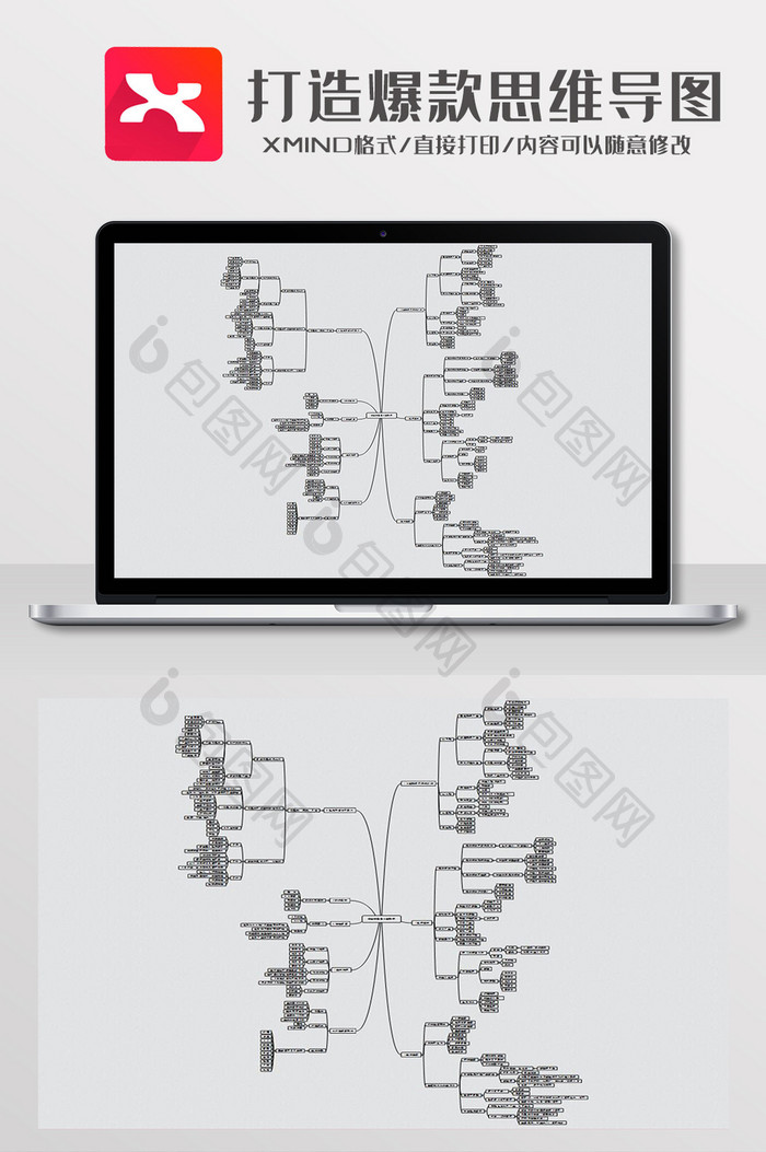简约风打造爆款思维导图XMind模板