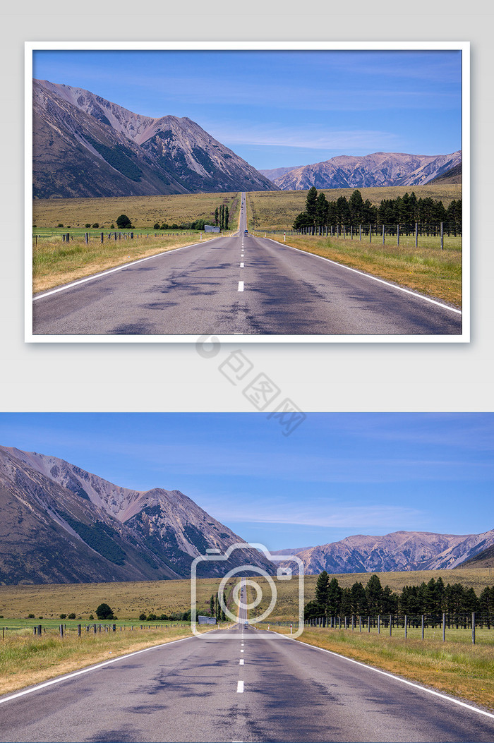 新西兰亚瑟山口自驾公路自然风光摄影图片