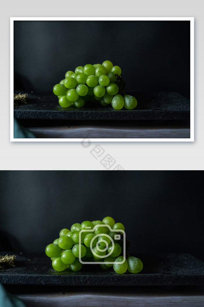 青葡萄青提水果摆拍美食营养健康摄影图图片
