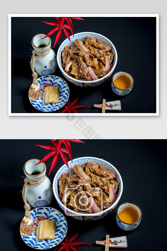 餐饮美食牛肉日式盖饭素材配图图片图片