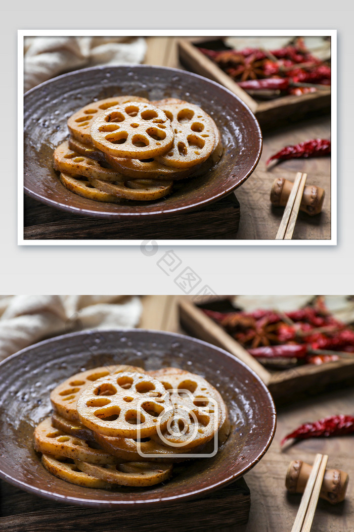 美食小吃传统卤藕片图片
