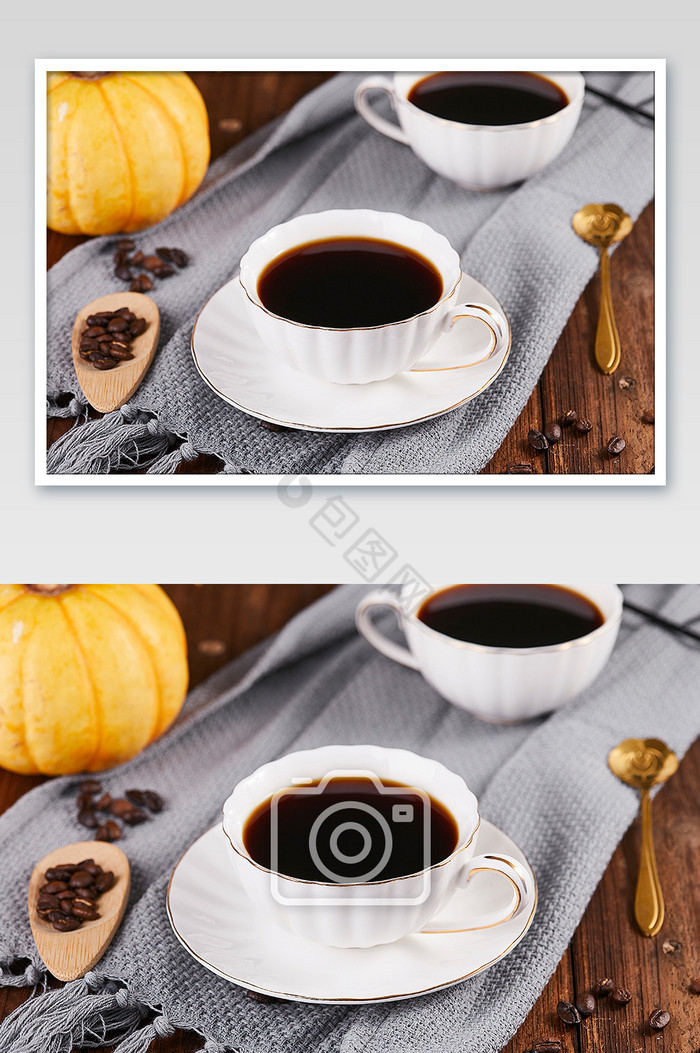 美式咖啡桌布下午茶饮品美食摄影图片