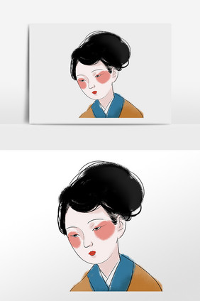 明代女性人物插画