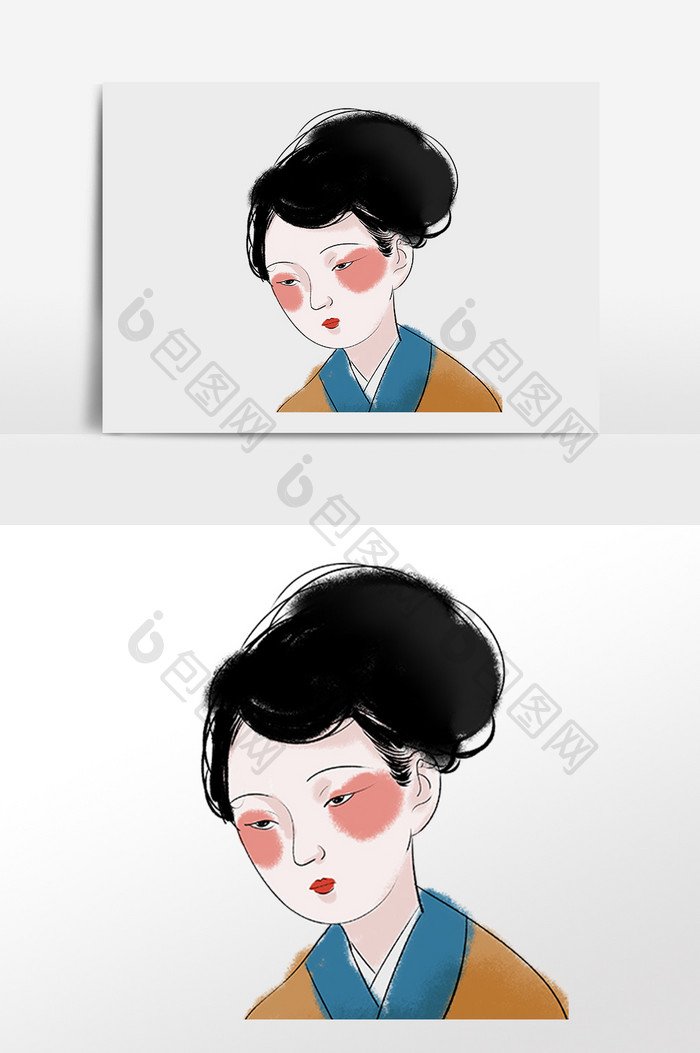 明代女性人物插画