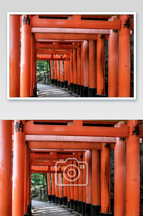 日本稻荷神社日式传统建筑摄影图片