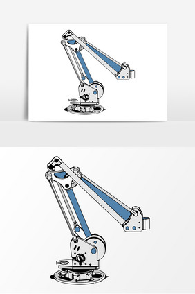 机械臂科技技术科学炫酷手绘卡通扁平矢量