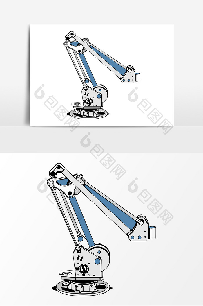 机械臂科技技术科学炫酷手绘卡通扁平矢量
