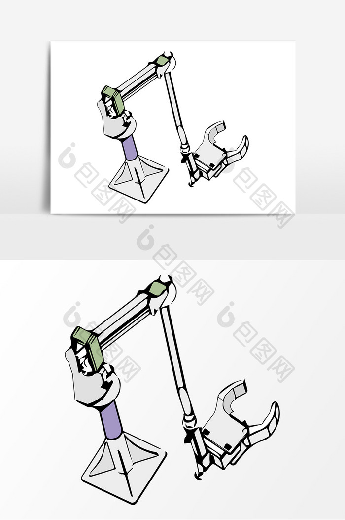 机械臂炫酷机器人科技技术手绘矢量卡通素材