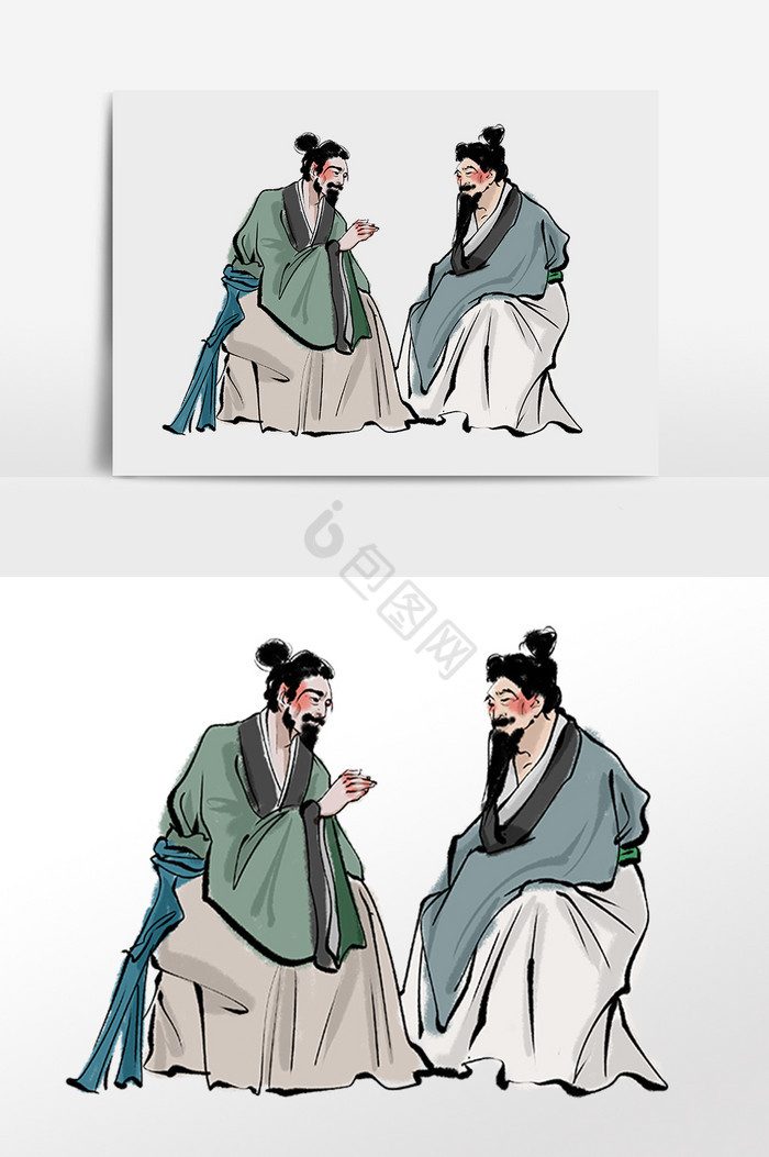 中医问诊医生插画图片