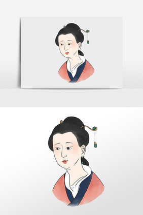 女性明代人物插画