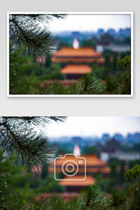 雨后清新山顶风景摄影图