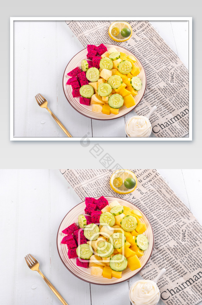 水果拼盘美食摄影图图片