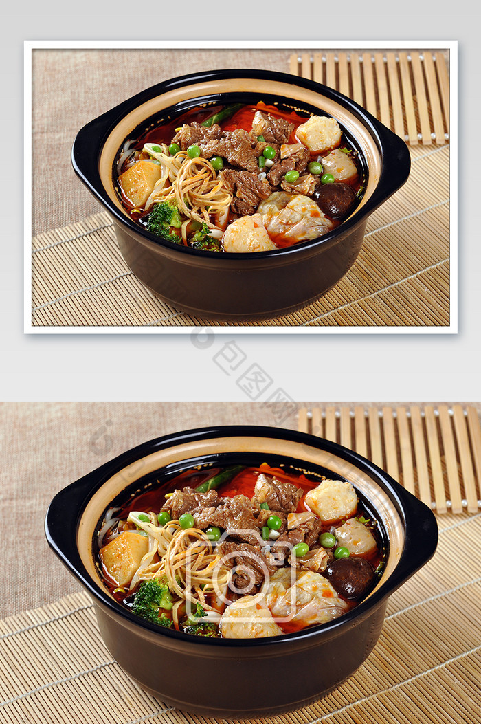 砂锅牛肉冒菜摄影图片图片