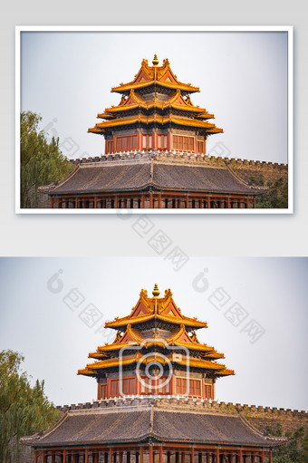 北京角楼建筑摄影图图片