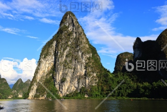 广西桂林山水漓江黄布倒影摄影图图片-包图网企业站