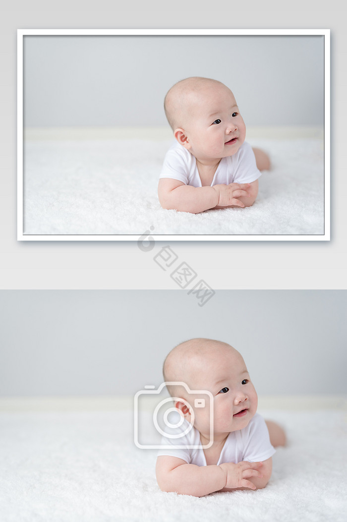 儿童母婴婴儿揣手手摄影图片