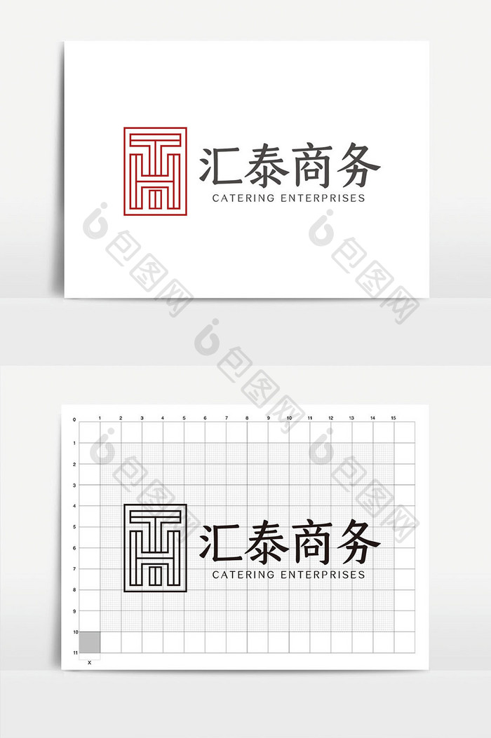 简洁高端大气商务企业logoVI模板