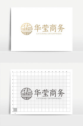 金色大气简约商务通用logoVI模板