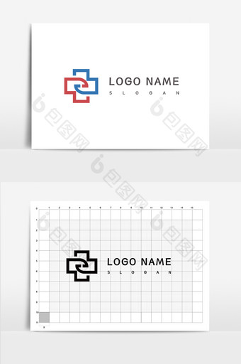 十字企业蓝色VI图片