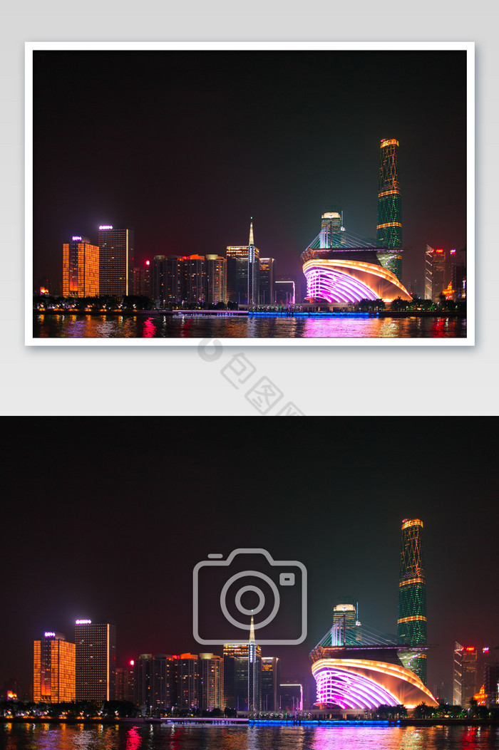 广州花城广场城市夜景图片