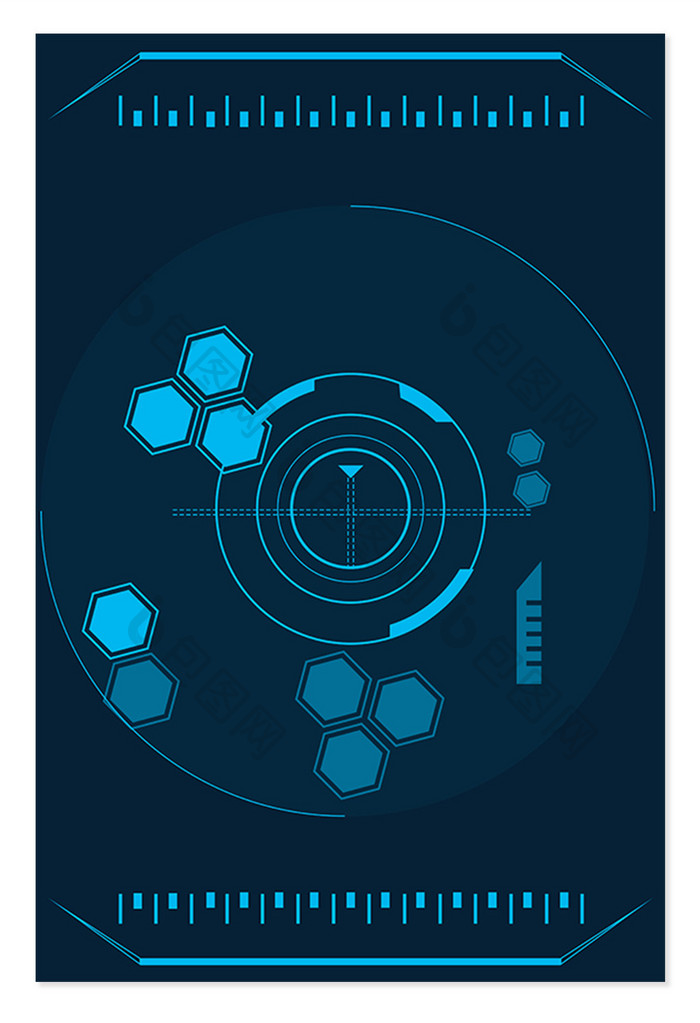 蓝色商务科技几何线条界面背景