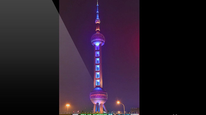 上海东方明珠电视塔实拍延时实拍