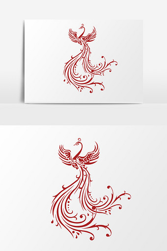 手绘卡通凤凰免抠图片下载